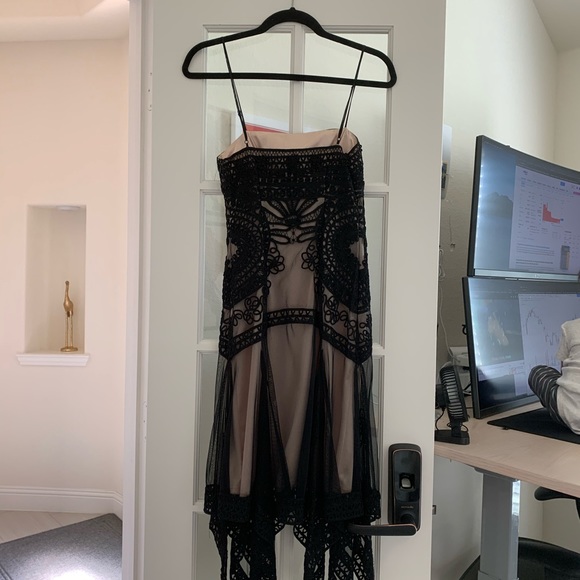 Sue Wong crochet black cocktail dress - Picture 2 of 5